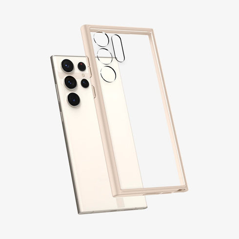 ACS05617 - Galaxy S23 Ultra Case Ultra Hybrid in crystal clear showing the back